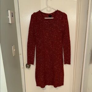 Talbots Marled Red Knit Top